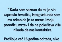 ODREKAO SAM SE SINA JER JE OŽENIO HRVATICU