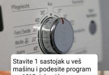 Stavite 1 sastojak u veš mašinu i podesite program na 60 stepeni Celzijusa: Izbaciće sve nečistoće i prati kao nova!